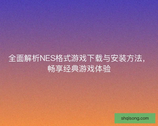 全面解析NES格式游戏下载与安装方法，畅享经典游戏体验